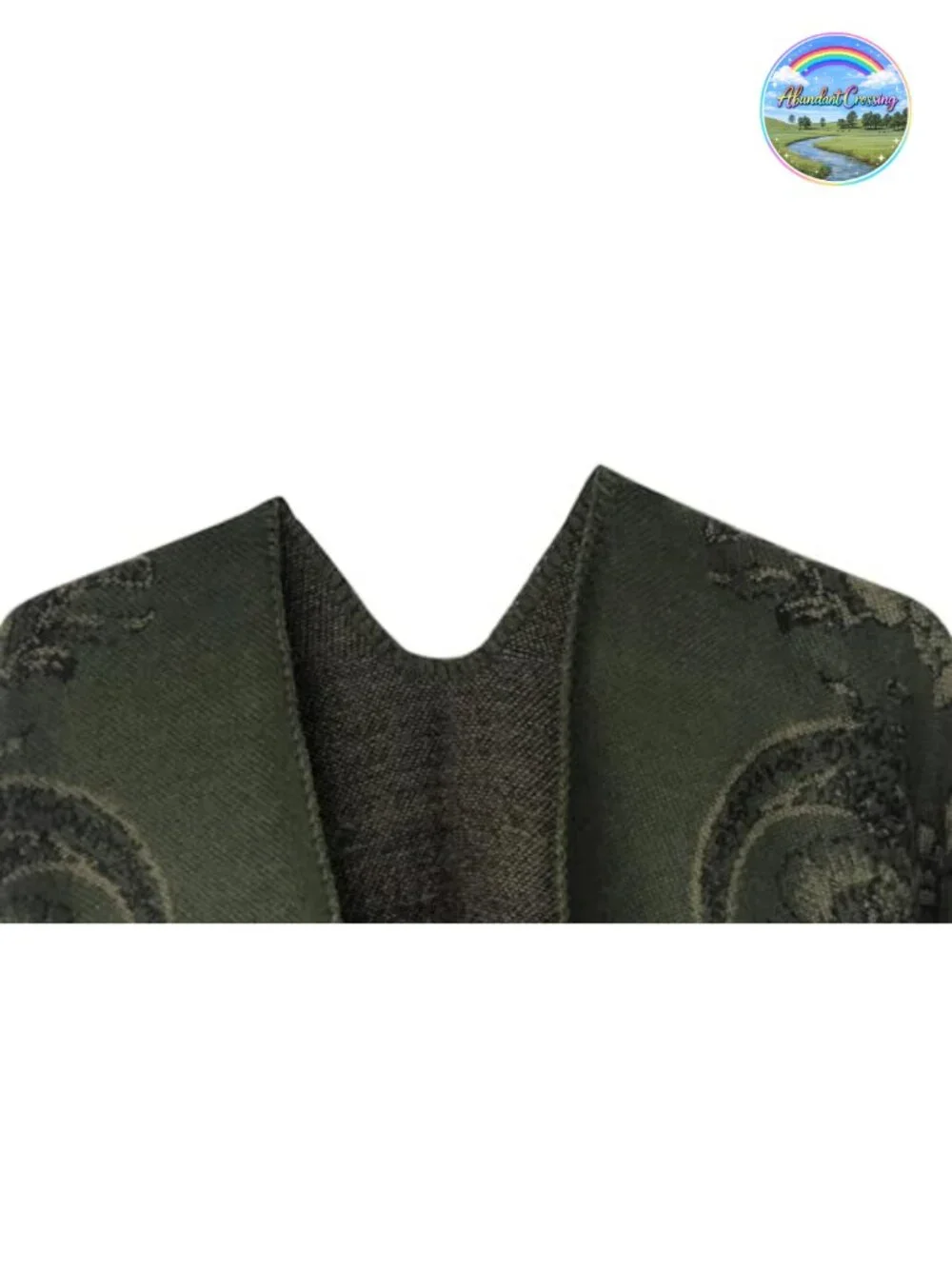 Women's Color Block Shawl Wrap Open Front Poncho Cape Polyester Knit Winter